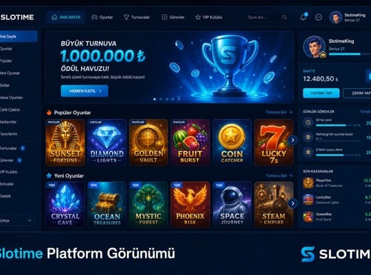 Slotime Online Oyun Platformu Genel Görünüm